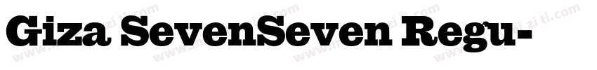 Giza SevenSeven Regu字体转换